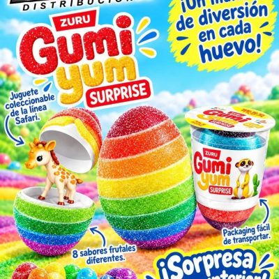 huevo de gomita y sorpresa