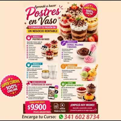 Curso de Postres en Vasos