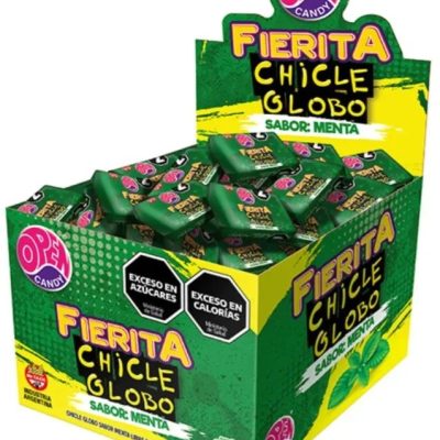 Chicles fierita sabor menta 300gr.x100un.