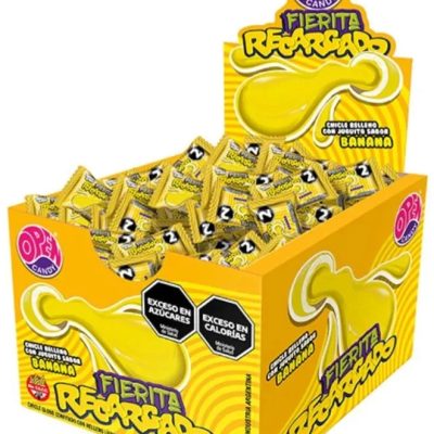 Chicles fierita recargado sabor banana.260gr.x50un.