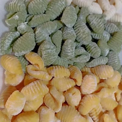 Ñoquis de Semolin, saborizados
