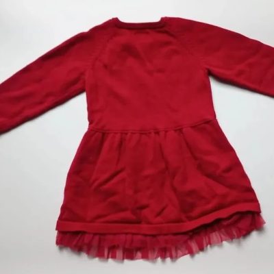Vestido Rojo Navideño de hilo con tul Cat & Jack 18 meses