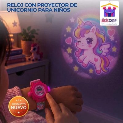 RELOJ CON PROYECTOR DE UNICORNIO PARA NIÑOS 🦄⌚