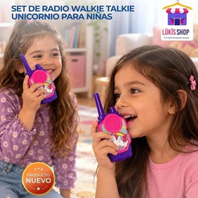 SET DE RADIO WALKIE TALKIE UNICORNIO PARA NIÑAS 🦄📻