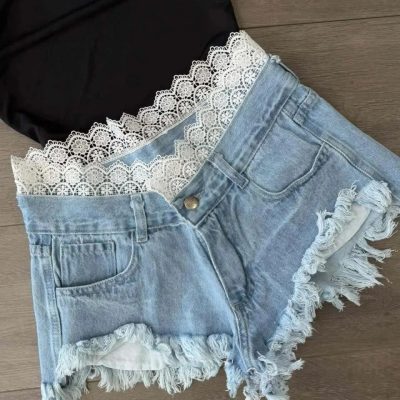 SHORT CELESTE PUNTILLA ALTA