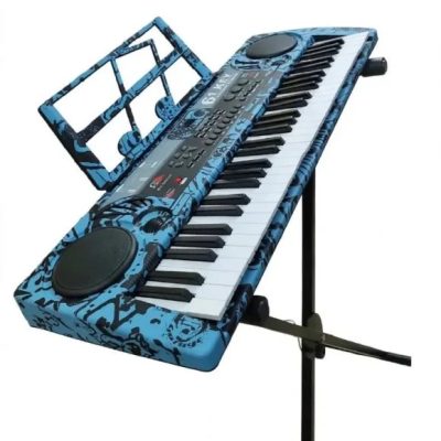 Piano 5 octavas azúl claro