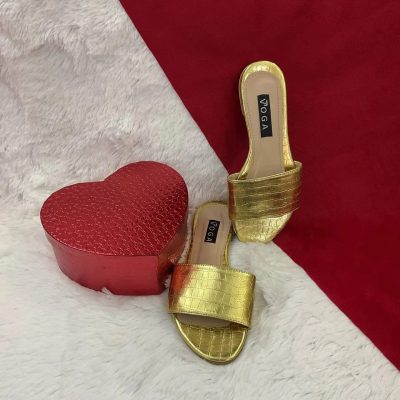 Flats dorada texturizada
