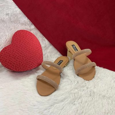 Flats de brillo rose gold