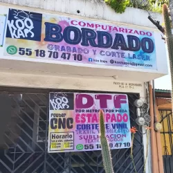 BORDADO DTF TEXTIL GRABADO LÁSER koo kaps