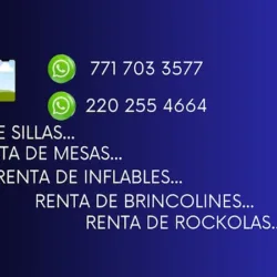 RENTA DE SILLAS y MESAS, INFLABLES y BRINCOLINES