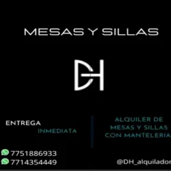 Alquiladora Mesas y sillas DH Tepeapulco